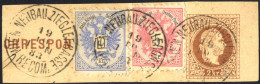 Piece 1883, Fragment Einer Rekommandierten Correspondenzkarte 2 Kr. Braun Mit Zusatzfrankatur Ausgabe 1883 5 Kr. Rot Und - Other & Unclassified