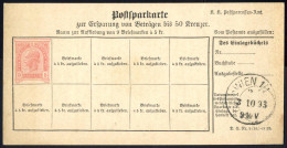 Cover 1890/1899, Postsparkarte Mit 5 Kr. Werteindruck "zur Einsparung Von Beträgen Bis 50 Kr.....", Mit Abschlag WIEN 1/ - Other & Unclassified