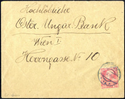 Cover 1915, Ortsbrief Vom 26.3.1915 Von Wien, Frankiert Mit Einem Ausschnitt Einer Correspondenzkarte 10 H. Rosa (links  - Autres & Non Classés