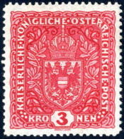 * 1917, 3 Kronen Hellkarmin Im Breitformat, Ungebraucht, Attest Soecknick, ANK 205x II - Other & Unclassified