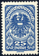 ** 1919/20, 25 Heller Tiefblau, Postfrisch, Attest Sturzeis, ANK 265xc - Other & Unclassified