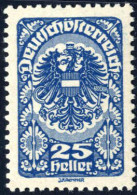 ** 1919/20, 25 Heller Tiefblau, Postfrisch, Attest Sturzeis, ANK 265xc - Andere & Zonder Classificatie