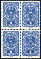 **/bof 1919/20, Freimarkenausgabe Wappen, 1 Krone In Den Farben Tiefblau, Hellblau Und Dunkelblau, Drei Postfrische Vier - Altri & Non Classificati