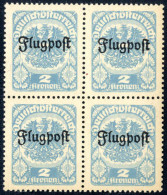**/bof 1922, Nicht Verausgabte Flugpostmarke "Flugpost" Auf 2 Kronen In Den Beiden Farben Hellblau Und (dunkel)blau In P - Altri & Non Classificati