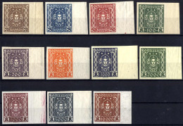 ** 1922/24, Frauenkopf, Komplette Serie 11 Werte Vom Rechten Rand, Ungezähnt Postfrisch, ANK 398-408 U - Sonstige & Ohne Zuordnung