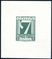 (*) 1925, Ziffer, 7 Gr. Grün Im Ungezähnten Einzelabzug Ohne Gummi Wie Hergestellt, ANK 453 PU - Autres & Non Classés