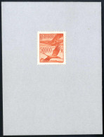 (*) 1925/30, Flugpost Mit Nominale 50.000 Kronen In Orange, Gezähnter Probedruck Auf Vorlagekarton - Altri & Non Classificati