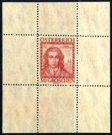 (*) 1934, Baumeister, 30+30 Gr. Karmin Im Gezähnten Einzelabzug Ohne Gummi Wie Hergestellt, ANK 593 PII - Autres & Non Classés