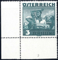 ** 1934/36, Volkstrachten, Probedruck Im Stichtiefdruck, Gezähnter Einzelabzug 3 S Schwärzlichbläulichgrün, Postfrisch,  - Other & Unclassified