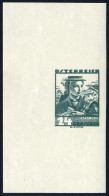 ** 1934/36, Volkstrachten, Probedruck, Ungezähnter Einzelabzug Mit Nominale 24 Gr. Statt 25 Gr. Dunkelgrün, Postfrisch,  - Autres & Non Classés