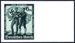 ** 1938, Anschluss, 6 Rpf. Dunkelgrün Ungezähntes Rechtes Randstück, Postfrisch, ANK 662 U - Sonstige & Ohne Zuordnung