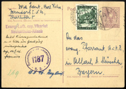 Delcampe - Cover 1945, Lot Vier Postkarten: Zwei Fernkarten Mit Werteindruck Wappen 6 (Pf.) Vom 12.9. 1945 Bzw. 2.1.1946 Von Wien N - Autres & Non Classés