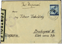 Cover 1946, Lagerpost Tirol: Brief Vom 31.1.1946 Eines Ungarischen DP's Aus Dem Lager Eichat Nach Budapest, Mit Französi - Other & Unclassified