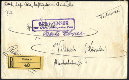 Cover 1947, HORN-WIEN, Telegramm Mit Grünem Zensurstpl. "17/CSZ", Mit Brückenstempel "18/1 WIEN 110 / R/1 11.IV.47.13 20 - Otros & Sin Clasificación