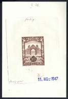 ** 1947, Künstlerhaus, 20+10 Gr. IV Und End-Stecherphase In Anderer Farbe, Postfrisch, Stecherunterschrift, ANK 832 Ph - Otros & Sin Clasificación