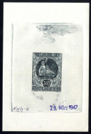 ** 1947, Künstlerhaus, 30+10 Gr. V Stecherphase In Anderer Farbe, Postfrisch, Stecherunterschrift, ANK 833 Ph - Otros & Sin Clasificación