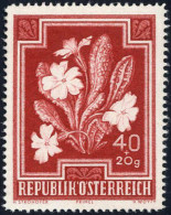 (*) 1948, Heimische Blumen, 40 Gr Primel, Gezähnte Farbprobe Nur Vom Fertigen Stichtiefdruck In Bräunlichrot, Aus Einem  - Other & Unclassified