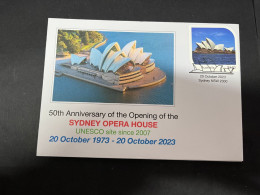 6-5-2024 (4 Z 17) Sydney Opera House Celebrate The 50th Anniversary Of It's Opening (20 October 2023) Opera Stamp - Covers & Documents