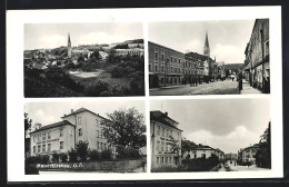 AK Mauerkirchen /O.-Ö., Volks- Und Hauptschule, Kirche, Strassenpartie  - Sonstige & Ohne Zuordnung