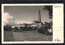 AK Braunau A. I., Ortspartie Mit Kirche  - Sonstige & Ohne Zuordnung