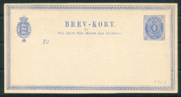 1870s Denmark 4ore Stationery Postcard Brev-Kort - Ganzsachen