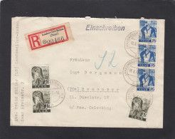 EINGESCHRIEBENER BRIEF AUS LANDSWEILER-REDEN NACH HANNOVER,1947. - Cartas & Documentos