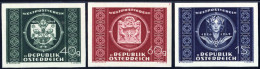 ** 1949, UPU, Komplette Serie 3 Werte Ungezähnt, Postfrisch, ANK 955-957 U - Other & Unclassified