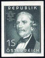 ** 1952, 1 S. 150 Geburtstag V. Ing. Dr. Ritter Von Ghega, Ungezähnt, Attest Soecknick, Kat. Nr. 986 U - Andere & Zonder Classificatie
