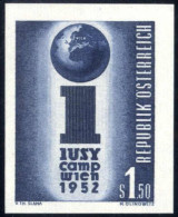 ** 1952, 1 S. JUSY-Camp Wien 1952, Ungezähnt, Attest Soecknick, Kat. Nr. 990 U - Otros & Sin Clasificación