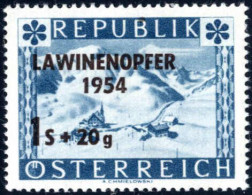 ** 1954, "Lawinenopfer 1954" Mit Extrem Nach Links Verschobenem Aufdruck, Postfrisch In Einwandfreier Erhaltung; Bisher  - Andere & Zonder Classificatie