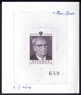 ** 1969, Franz Jonas, 2 S I-IV (Ende) Stecherphasen In Farbe, Postfrisch, ANK 1345 Ph - Sonstige & Ohne Zuordnung