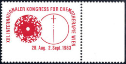 ** 1983, 5,00 S, "Internationaler Chemotherapiekongress" OHNE GRÜNDRUCK, Postfrisches Randstück, In ANK Und Michel Nicht - Altri & Non Classificati