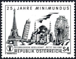 ** 1984, Minimundus, 4 S Nur Schwarzdruck, ANK 1816 - Sonstige & Ohne Zuordnung