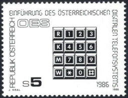 ** 1986, Digitales Telefon-Wählsystem, 5 S Nur Schwarzdruck, ANK 1869 - Otros & Sin Clasificación