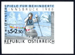 ** 1988, Weltwinterspiele, 5+2,50 S Von Der Rechten Unteren Ecke, Ungezähnt Postfrisch, ANK 1941 U - Sonstige & Ohne Zuordnung