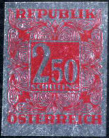 (*) 1949, 2,50 S Portomarke, Ungezähnter Probedruck Auf Silberfolie, Ungebraucht Ohne Gummi Wie Hergestellt, Attest Soec - Otros & Sin Clasificación