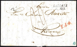 Cover 1845, Kompletter Brief Vom 6.5.1845 Von Galatz über Österreich Nach Genova, Abgangsstempel "GALLATZ/ 6. MAI.", Dan - Eastern Austria