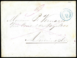 Cover 1863, Barfrankierter Brief Vom 16.9.1863 Von Constantinopel Nach Adrianopel, Blauer Abgangsstempel "CONSTANTINOPEL - Levant Autrichien