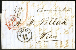 Cover 1865/74, Zwei Briefe, Einer Aus Jbraila Am 10.10.1865 Nach Wien Und Der Andere Exoffo Von Jassy Am 23.8.1874 Nach  - Levante-Marken