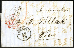 Cover 1865/74, Zwei Briefe, Einer Aus Jbraila Am 10.10.1865 Nach Wien Und Der Andere Exoffo Von Jassy Am 23.8.1874 Nach  - Eastern Austria