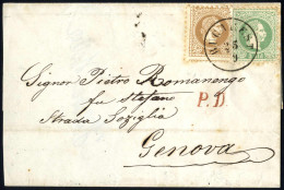 Cover 1868, UNGARISCHE POSTVERWALTUNG, Attraktive Briefhülle Mit Ungewöhnlicher Buntfrankatur Und Sehr Seltenem 18 Soldi - Eastern Austria