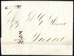 Cover Bucarest, RL Müller 40 Punkte, Brief Vom 5.11.1841 Nach Wien, Rückseitig Desinfektionsstempel (unleserlich) Und Te - Oriente Austriaco