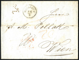 Cover GALATZ: Brief Vom 24.6.1862 Von Galatz, Vermutlich Mit Einem Schiff Nach Baziasch Befördert Und Dort Der Post über - Oostenrijkse Levant