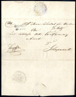 Cover 1848, Outer Letter Sheet Posted From Austrian Consular P.O. At Belgrade To The Schupanek Quarantine Station Stampe - Serbia