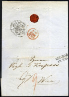 Cover 1858, Portobrief Vom 19.5.1858 Vom österreichischen Konsularpostamt In Belgrad Nach Wien, Langstempel "BELGRAD/19. - Serbie