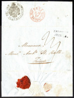Cover Salonich 16.10.1839, Brief Nach Triest, Desinfiziert In Semlin, Stempel "NETTA DI FUORA ET DI DENTRO" - Altri & Non Classificati
