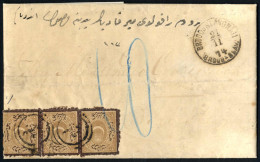 Cover 1874, Kompletter Faltbrief Vom 5./17.11.1874 Von Sarajevo über Slavonskji Brood Und Sisak Nach Triest, Frankiert M - Other & Unclassified