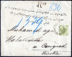 Cover 1893, Rekommandierter Brief Vom 4.12.1893 Von Sarajevo Nach Carigrad (Constantinopel), Frankiert Mit Steindruck 20 - Other & Unclassified