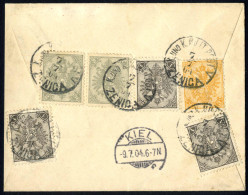 Cover 1904, ZENICA K UND K MILITÄRPOST 7/7/04, Einkreisstpl. Auf Mit 1(3)+2(2)+3 (H) Rs. Frank. Kuvert, Gesendet Nach Ki - Altri & Non Classificati