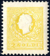 * 1866, Neudruck 2 Soldi Der Ausgabe 1858, Befund Soecknick, Minimale Falzspur Und Stockpünktchen, ANK 6 ND I / 1000,- - Other & Unclassified